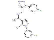 N-{[3-(4-chlorophenyl)-1H-pyrazol-4-yl]methyl}-1-[1-(3-fluorophenyl)-5-methyl-1H-pyrazol-4-yl]ethanamine