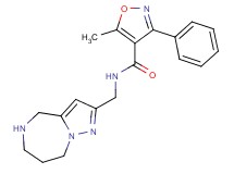 5-methyl-3-phenyl-N-(5,6,7,8-tetrahydro-4H-pyrazolo[1,5-a][1,4]diazepin-2-ylmethyl)-4-isoxazolecarboxamide hydrochloride