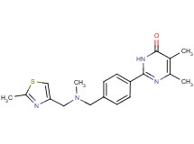 5,6-dimethyl-2-[4-({methyl[(2-methyl-1,3-thiazol-4-yl)methyl]amino}methyl)phenyl]pyrimidin-4(3H)-one