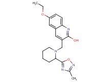 6-ethoxy-3-{[2-(3-methyl-1,2,4-oxadiazol-5-yl)-1-piperidinyl]methyl}-2-quinolinol