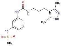 N-{3-[({[3-(3,5-dimethyl-1H-pyrazol-4-yl)propyl]amino}carbonyl)amino]phenyl}methanesulfonamide