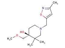 (4S*)-4-(methoxymethyl)-3,3-dimethyl-1-[(3-methylisoxazol-5-yl)methyl]piperidin-4-ol