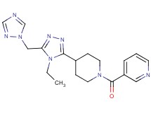 3-({4-[4-ethyl-5-(1H-1,2,4-triazol-1-ylmethyl)-4H-1,2,4-triazol-3-yl]piperidin-1-yl}carbonyl)pyridine