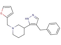 3-(4-benzyl-1H-pyrazol-5-yl)-1-(2-furylmethyl)piperidine
