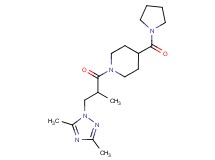 1-[3-(3,5-dimethyl-1H-1,2,4-triazol-1-yl)-2-methylpropanoyl]-4-(1-pyrrolidinylcarbonyl)piperidine