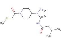 3-methyl-N-(1-{1-[(methylthio)acetyl]-4-piperidinyl}-1H-pyrazol-5-yl)butanamide