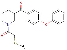 {1-[(methylthio)acetyl]-3-piperidinyl}(4-phenoxyphenyl)methanone