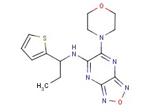 6-(4-morpholinyl)-N-[1-(2-thienyl)propyl][1,2,5]oxadiazolo[3,4-b]pyrazin-5-amine