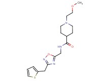 1-(2-methoxyethyl)-N-{[3-(2-thienylmethyl)-1,2,4-oxadiazol-5-yl]methyl}piperidine-4-carboxamide