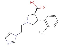 (3S*,4R*)-1-[2-(1H-imidazol-1-yl)ethyl]-4-(2-methylphenyl)pyrrolidine-3-carboxylic acid