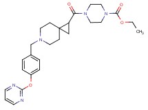ethyl 4-({6-[4-(2-pyrimidinyloxy)benzyl]-6-azaspiro[2.5]oct-1-yl}carbonyl)-1-piperazinecarboxylate