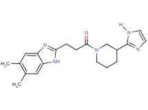 2-{3-[3-(1H-imidazol-2-yl)-1-piperidinyl]-3-oxopropyl}-5,6-dimethyl-1H-benzimidazole