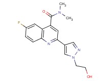 6-fluoro-2-[1-(2-hydroxyethyl)-1H-pyrazol-4-yl]-N,N-dimethylquinoline-4-carboxamide