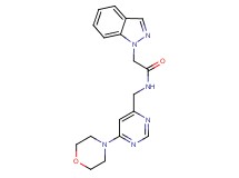 2-(1H-indazol-1-yl)-N-{[6-(4-morpholinyl)-4-pyrimidinyl]methyl}acetamide