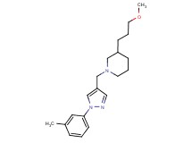 3-(3-methoxypropyl)-1-{[1-(3-methylphenyl)-1H-pyrazol-4-yl]methyl}piperidine