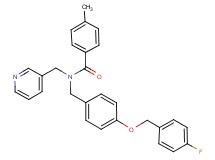 N-{4-[(4-fluorobenzyl)oxy]benzyl}-4-methyl-N-(3-pyridinylmethyl)benzamide