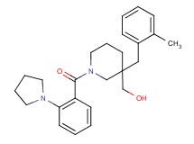 {3-(2-methylbenzyl)-1-[2-(1-pyrrolidinyl)benzoyl]-3-piperidinyl}methanol