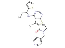 N-ethyl-5-methyl-N-(4-pyridinylmethyl)-4-{[1-(2-thienyl)propyl]amino}thieno[2,3-d]pyrimidine-6-carboxamide