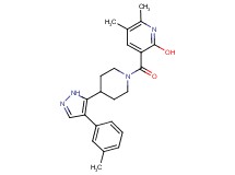 5,6-dimethyl-3-({4-[4-(3-methylphenyl)-1H-pyrazol-5-yl]-1-piperidinyl}carbonyl)-2-pyridinol