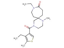 9-ethyl-4-[(4-ethyl-5-methyl-3-thienyl)carbonyl]-1-methyl-1,4,9-triazaspiro[5.6]dodecan-10-one