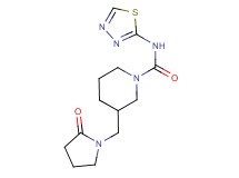 3-[(2-oxopyrrolidin-1-yl)methyl]-N-1,3,4-thiadiazol-2-ylpiperidine-1-carboxamide