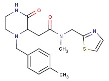 N-methyl-2-[1-(4-methylbenzyl)-3-oxo-2-piperazinyl]-N-(1,3-thiazol-2-ylmethyl)acetamide