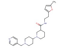 N-[2-(5-methyl-2-furyl)ethyl]-1'-(pyridin-4-ylmethyl)-1,4'-bipiperidine-3-carboxamide