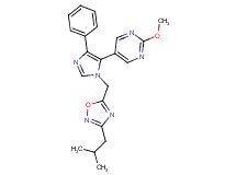 5-{1-[(3-isobutyl-1,2,4-oxadiazol-5-yl)methyl]-4-phenyl-1H-imidazol-5-yl}-2-methoxypyrimidine
