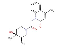 1-{2-[(3R*,4S*)-4-hydroxy-3,4-dimethylpiperidin-1-yl]-2-oxoethyl}-4-methylquinolin-2(1H)-one