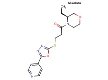 (3S)-3-ethyl-4-{3-[(5-pyridin-4-yl-1,3,4-oxadiazol-2-yl)thio]propanoyl}morpholine