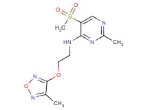 2-methyl-N-{2-[(4-methyl-1,2,5-oxadiazol-3-yl)oxy]ethyl}-5-(methylsulfonyl)pyrimidin-4-amine