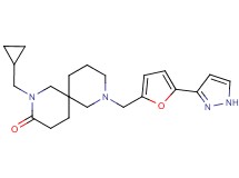 2-(cyclopropylmethyl)-8-{[5-(1H-pyrazol-3-yl)-2-furyl]methyl}-2,8-diazaspiro[5.5]undecan-3-one