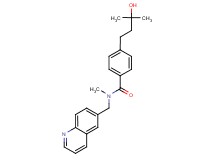 4-(3-hydroxy-3-methylbutyl)-N-methyl-N-(6-quinolinylmethyl)benzamide
