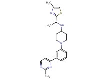 1-[3-(2-methyl-4-pyrimidinyl)phenyl]-N-[1-(4-methyl-1,3-thiazol-2-yl)ethyl]-4-piperidinamine