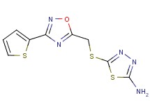 5-({[3-(2-thienyl)-1,2,4-oxadiazol-5-yl]methyl}thio)-1,3,4-thiadiazol-2-amine