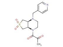1-[(4aS*,7aR*)-6,6-dioxido-4-(4-pyridinylmethyl)hexahydrothieno[3,4-b]pyrazin-1(2H)-yl]-1-oxoacetone