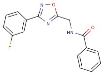 N-{[3-(3-fluorophenyl)-1,2,4-oxadiazol-5-yl]methyl}benzamide