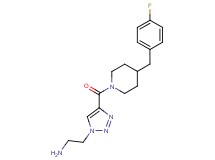 [2-(4-{[4-(4-fluorobenzyl)-1-piperidinyl]carbonyl}-1H-1,2,3-triazol-1-yl)ethyl]amine hydrochloride