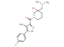 1-{[5-(4-chlorophenyl)-4-methyl-1H-pyrazol-3-yl]carbonyl}-3-[(dimethylamino)methyl]-3-piperidinol