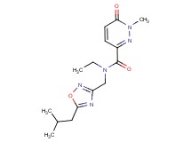 N-ethyl-N-[(5-isobutyl-1,2,4-oxadiazol-3-yl)methyl]-1-methyl-6-oxo-1,6-dihydropyridazine-3-carboxamide