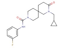 2-(cyclopropylmethyl)-N-(3-fluorophenyl)-3-oxo-2,9-diazaspiro[5.5]undecane-9-carboxamide