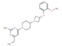 4-ethyl-6-{4-[3-(2-methoxyphenoxy)azetidin-1-yl]piperidin-1-yl}-2-methylpyrimidine