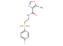 N-{2-[(4-fluorophenyl)sulfonyl]ethyl}-5-methyl-1,3-oxazole-4-carboxamide