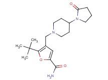 5-tert-butyl-4-{[4-(2-oxopyrrolidin-1-yl)piperidin-1-yl]methyl}-2-furamide