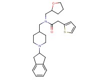 N-{[1-(2,3-dihydro-1H-inden-2-yl)-4-piperidinyl]methyl}-N-(tetrahydro-2-furanylmethyl)-2-(2-thienyl)acetamide
