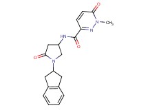 N-[1-(2,3-dihydro-1H-inden-2-yl)-5-oxo-3-pyrrolidinyl]-1-methyl-6-oxo-1,6-dihydro-3-pyridazinecarboxamide