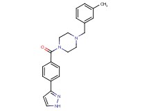 1-(3-methylbenzyl)-4-[4-(1H-pyrazol-3-yl)benzoyl]piperazine