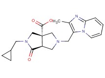 (3aS*,6aS*)-2-(cyclopropylmethyl)-5-[(2-methylimidazo[1,2-a]pyridin-3-yl)methyl]-1-oxohexahydropyrrolo[3,4-c]pyrrole-3a(1H)-carboxylic acid