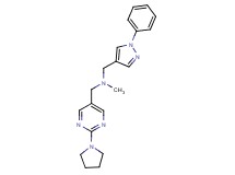 N-methyl-1-(1-phenyl-1H-pyrazol-4-yl)-N-{[2-(1-pyrrolidinyl)-5-pyrimidinyl]methyl}methanamine
