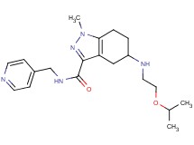 5-[(2-isopropoxyethyl)amino]-1-methyl-N-(4-pyridinylmethyl)-4,5,6,7-tetrahydro-1H-indazole-3-carboxamide